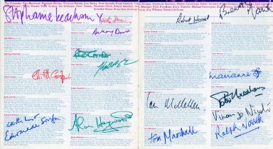 AUTOGRAPHS. A collection of signed theatre programmes, collected by Laurie Butcher, the majority