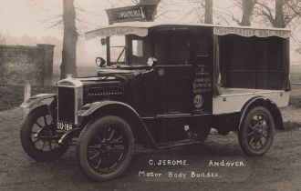 COMMERCIAL VEHICLES. A collection of 49 postcards and photographs of vans and other commercial