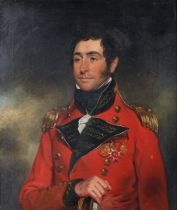 Circle of Thomas Lawrence - Lieutenant General Paul Anderson, early 19th century oil on canvas, 74.