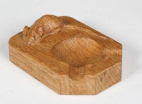 A Robert 'Mouseman' Thompson oak ashtray, length 10cm.Buyer’s Premium 29.4% (including VAT @ 20%) of