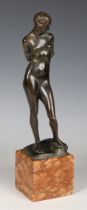 Ernst Seger - an early 20th century German brown patinated cast bronze full-length figure of a