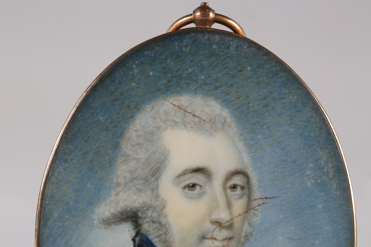 British or Irish School - an 18th century oval half-length portrait miniature of a gentleman, - Image 10 of 11