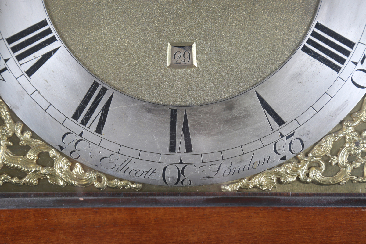 A George III mahogany longcase clock with eight day movement striking on a bell, the 12-inch brass - Image 19 of 22