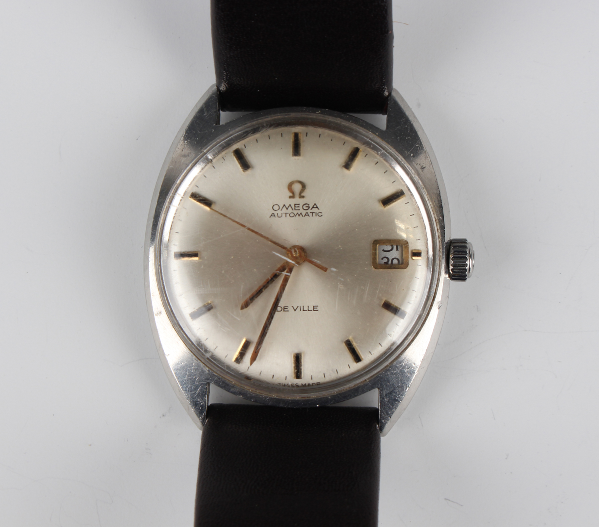 An Omega De Ville Automatic steel cased gentleman's wristwatch, circa 1967, the signed and