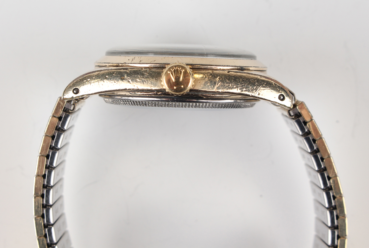 A Rolex Oyster Perpetual Air-King gilt metal fronted and steel backed gentleman's wristwatch, Ref. - Image 3 of 7