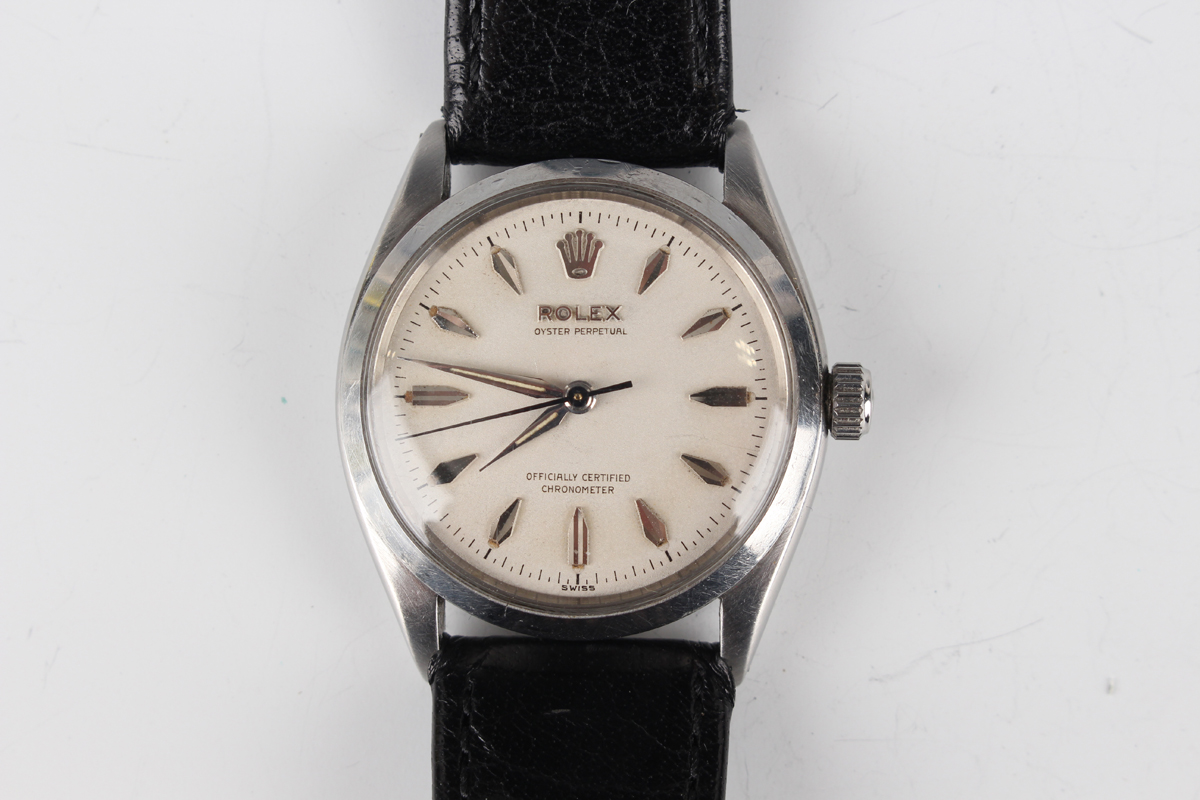 A Rolex Oyster Perpetual stainless steel cased gentleman's wristwatch, Ref. No. 6564, circa 1942,