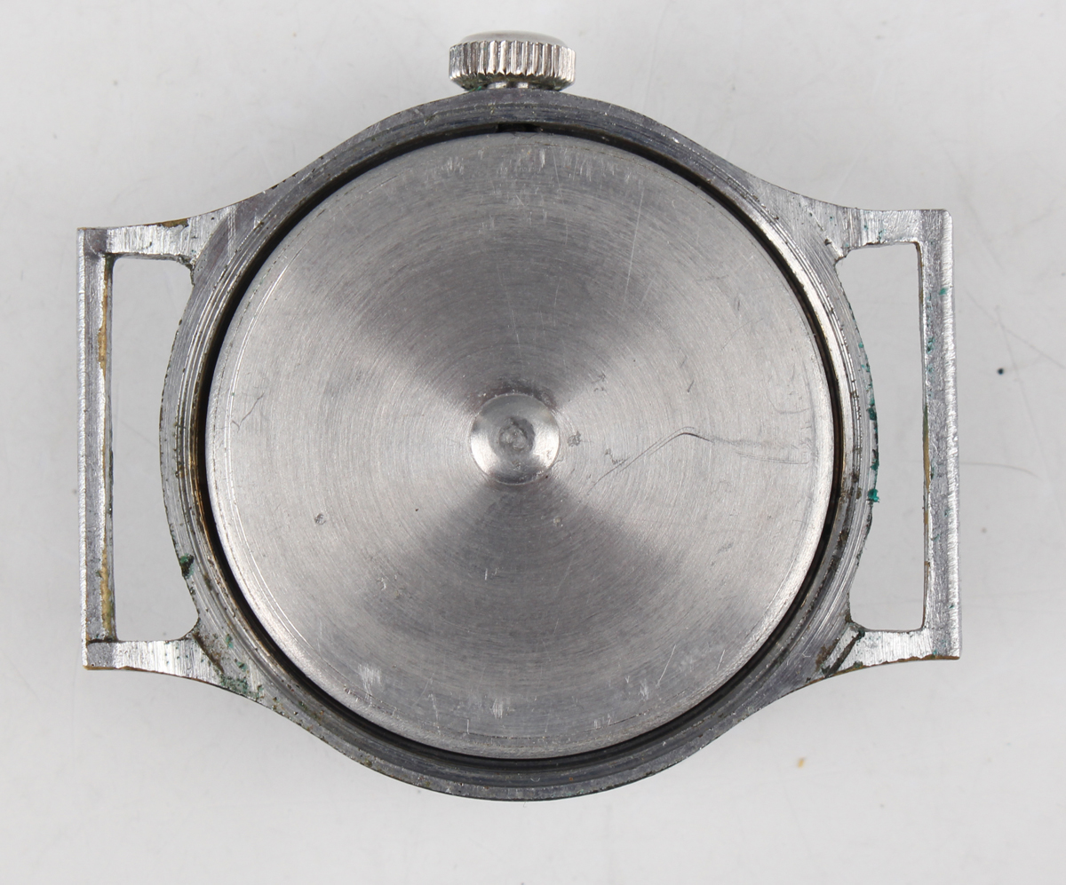 A Helma military style base metal cased wristwatch with signed and jewelled movement, with dust - Image 11 of 13