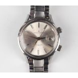 A Citizen 41 Alarm Date stainless steel cased gentleman's wristwatch with signed and jewelled