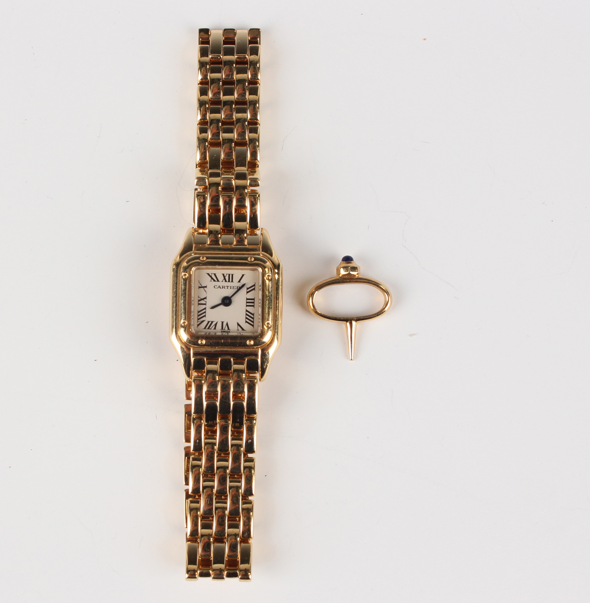 A Cartier Panthère mini 18ct yellow gold lady's bracelet wristwatch, Ref. 11301, with quartz - Image 4 of 5