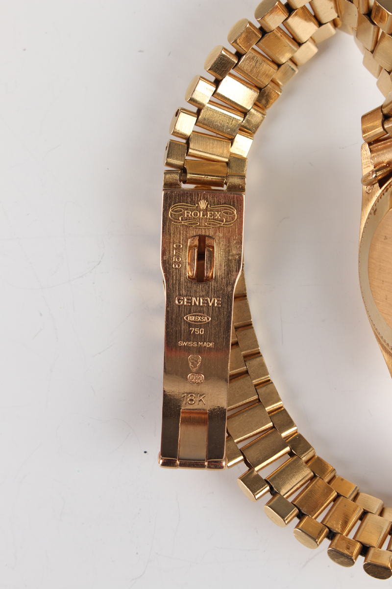 A Rolex Oyster Perpetual Datejust 18ct gold cased lady's bracelet wristwatch, Ref. 6917, circa 1979, - Image 5 of 9