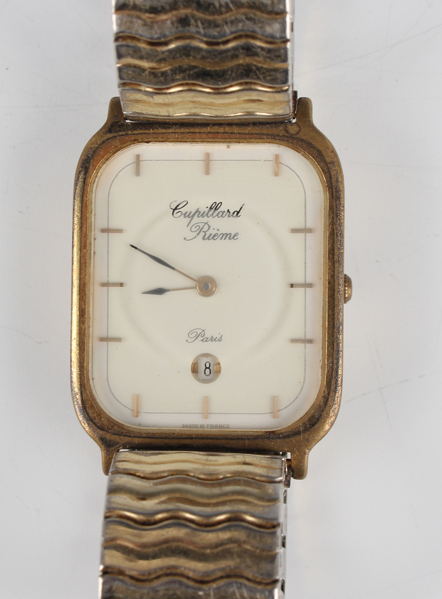 A Montine Automatic gilt metal fronted and steel back gentleman's wristwatch, case width 3.4cm, on a - Image 4 of 15