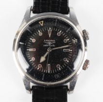 A Longines Automatic large stainless steel cased diver's wristwatch, Ref. 7048, circa 1960, the