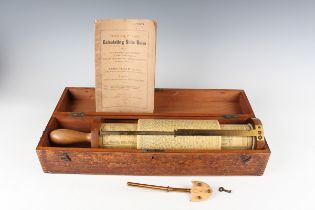 A Stanley of London 'Fuller Calculator' with mahogany and gilt brass fittings, numbered '3775'