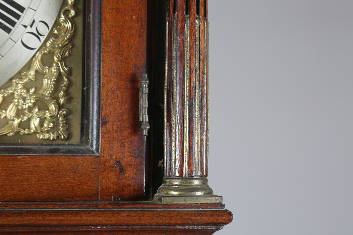 A George III mahogany longcase clock with eight day movement striking on a bell, the 12-inch brass - Image 16 of 22