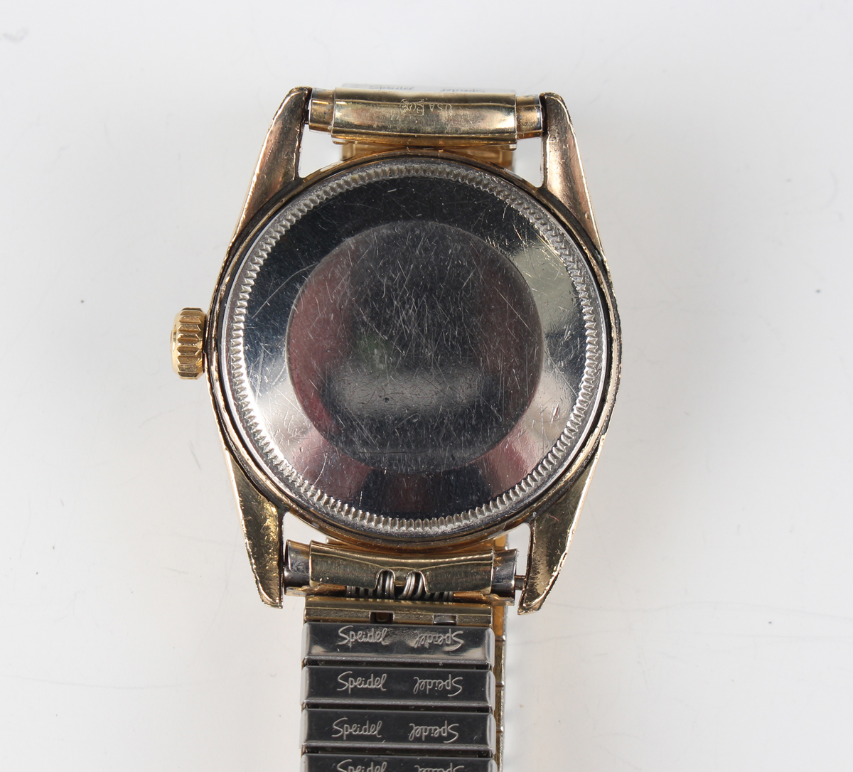 A Rolex Oyster Perpetual Air-King gilt metal fronted and steel backed gentleman's wristwatch, Ref. - Image 4 of 7