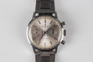 A Breitling Top Time steel cased gentleman's chronograph wristwatch, the signed silvered dial with