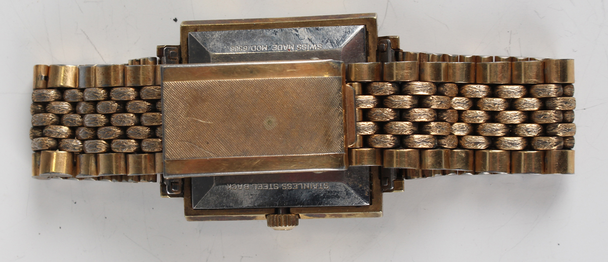 A Montine Automatic gilt metal fronted and steel back gentleman's wristwatch, case width 3.4cm, on a - Image 8 of 15