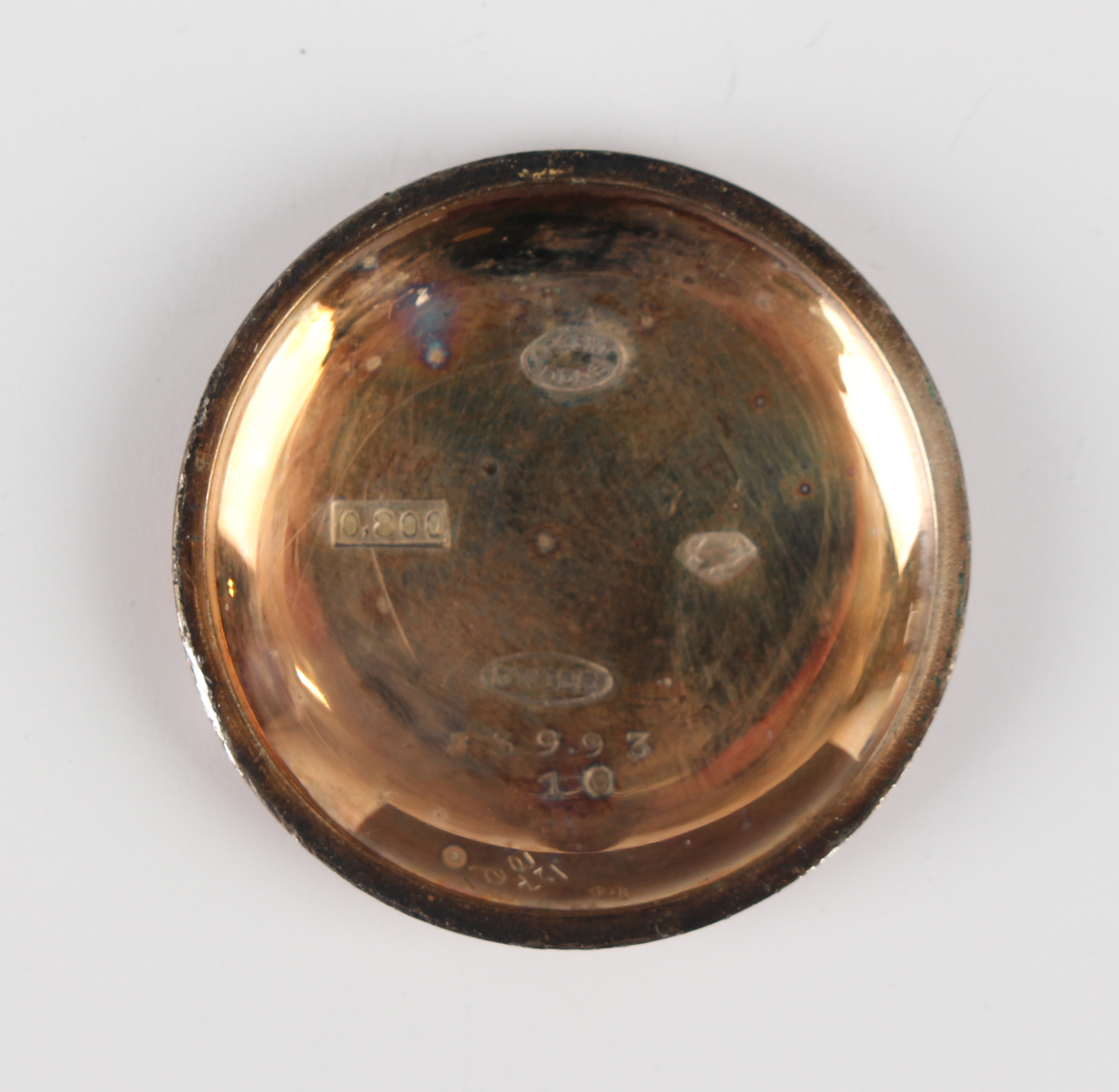A Swiss silver and enamelled keyless wind open-faced lady's fob watch with unsigned gilt jewelled - Image 3 of 4