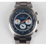 A Breitling Transocean chronograph stainless steel gentleman's bracelet wristwatch, Ref. 7102, circa
