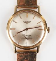 A Longines Flagship Automatic 18ct gold bracelet wristwatch, circa 1961, the signed and jewelled 350