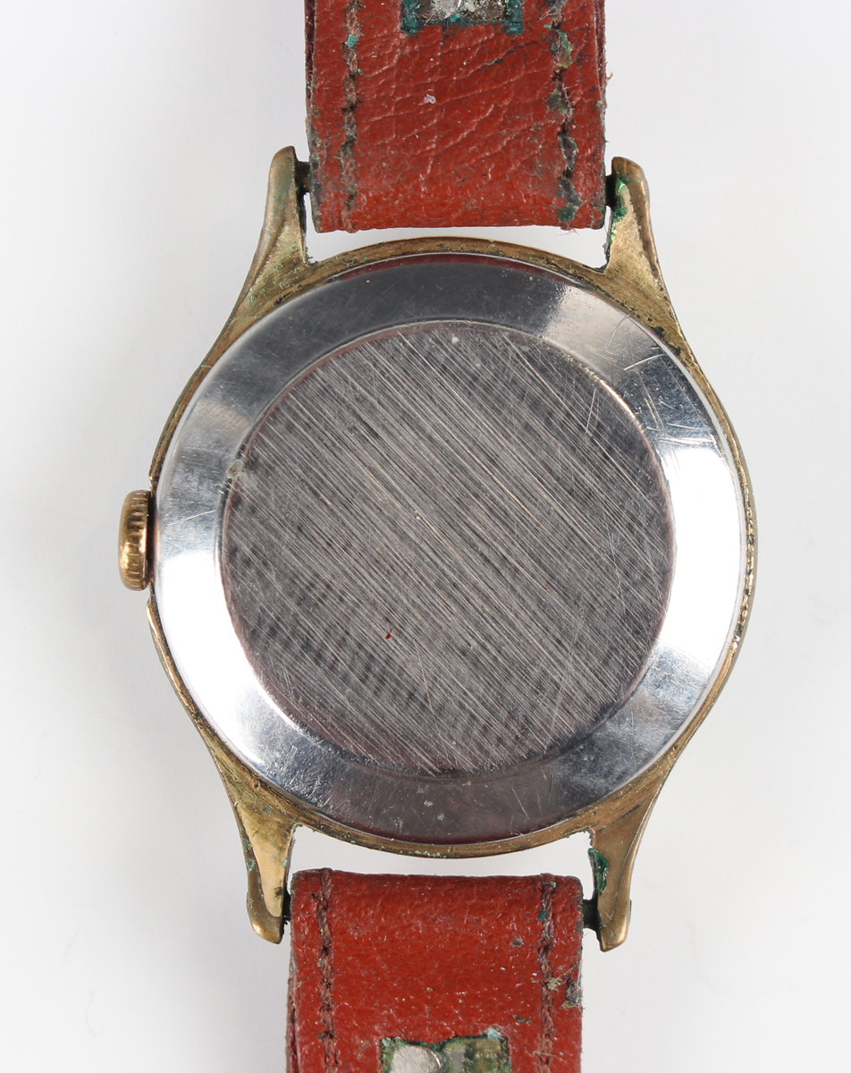 A Smiths De Luxe chrome plated and steel backed gentleman's wristwatch with unsigned jewelled - Image 4 of 15