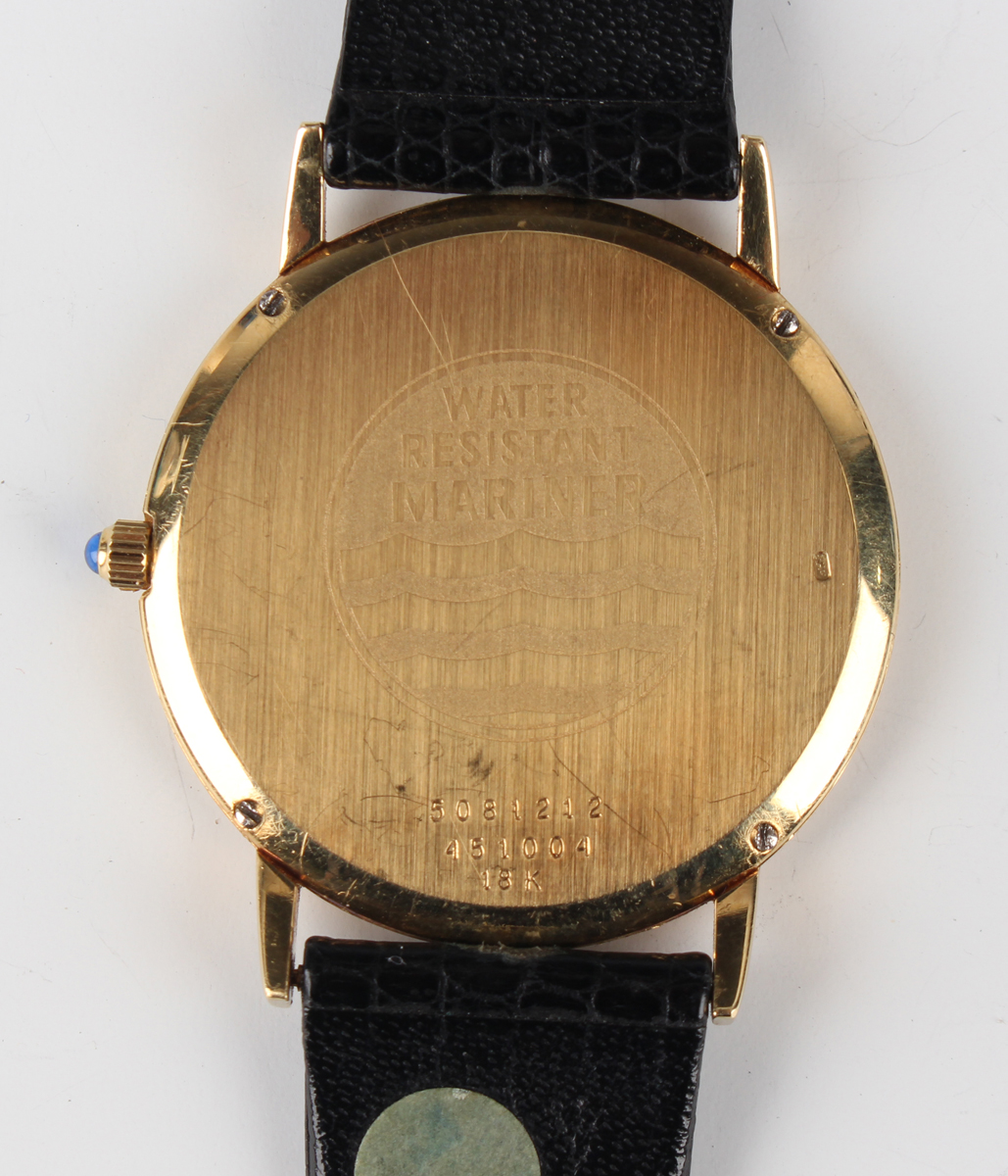 A Concord Mariner Nine/Quartz 18ct gold circular cased gentleman's wristwatch with signed gilt dial, - Image 4 of 4