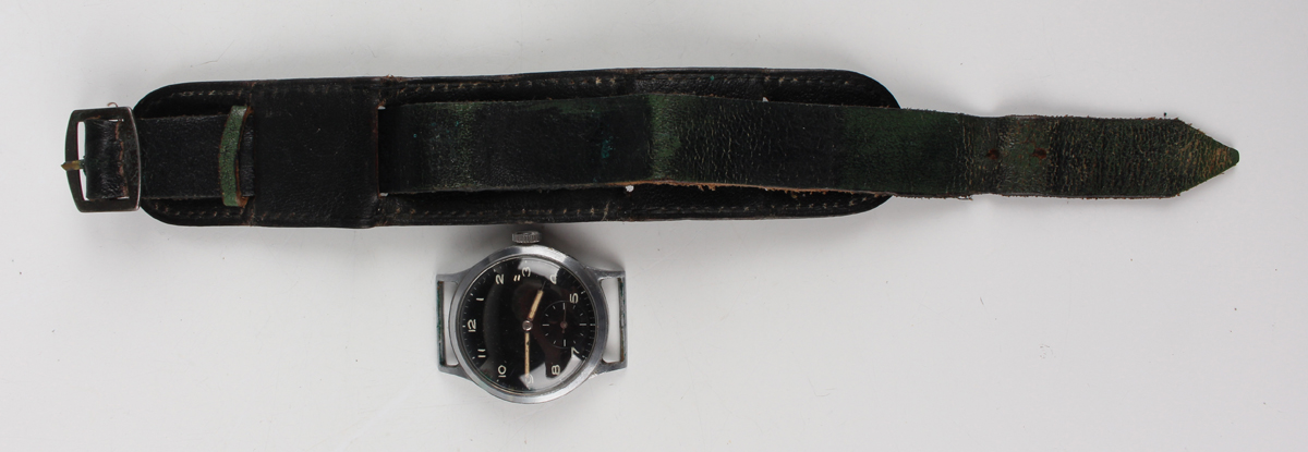 A Helma military style base metal cased wristwatch with signed and jewelled movement, with dust - Image 2 of 13