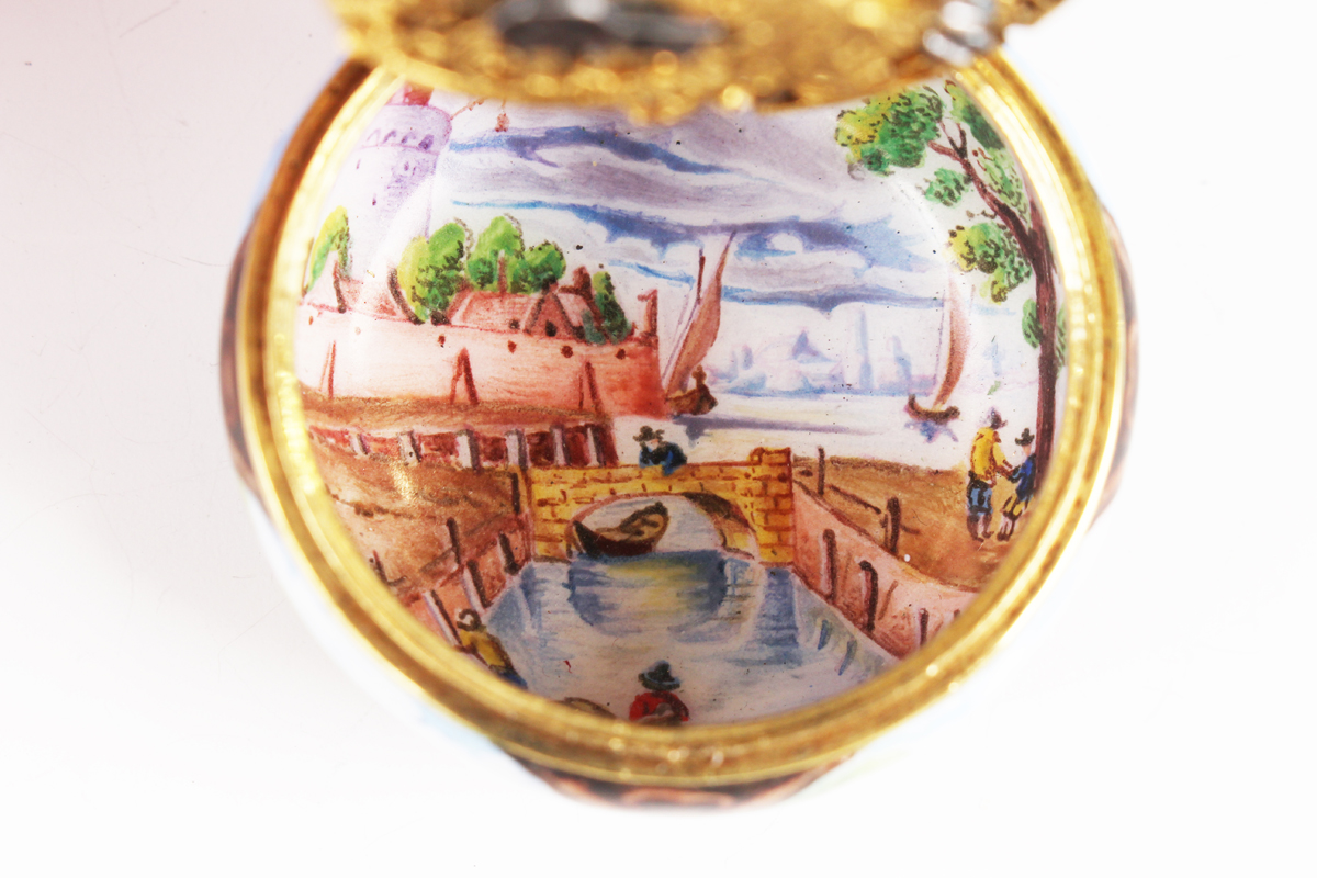 An 18th century and later enamelled cased keywind gentleman's pocket watch, the gilt fusee - Image 19 of 24