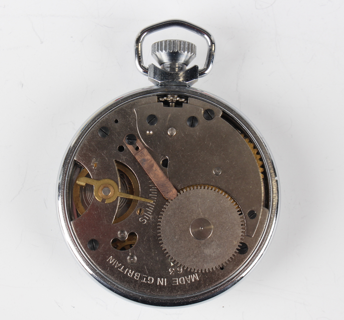An MoD issue chrome plated base metal cased keyless wind open faced gentleman's pocket watch, the - Image 2 of 18