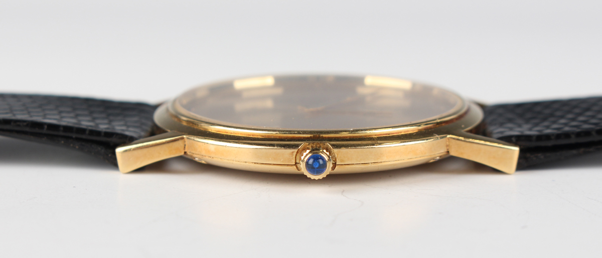 A Concord Mariner Nine/Quartz 18ct gold circular cased gentleman's wristwatch with signed gilt dial, - Image 3 of 4