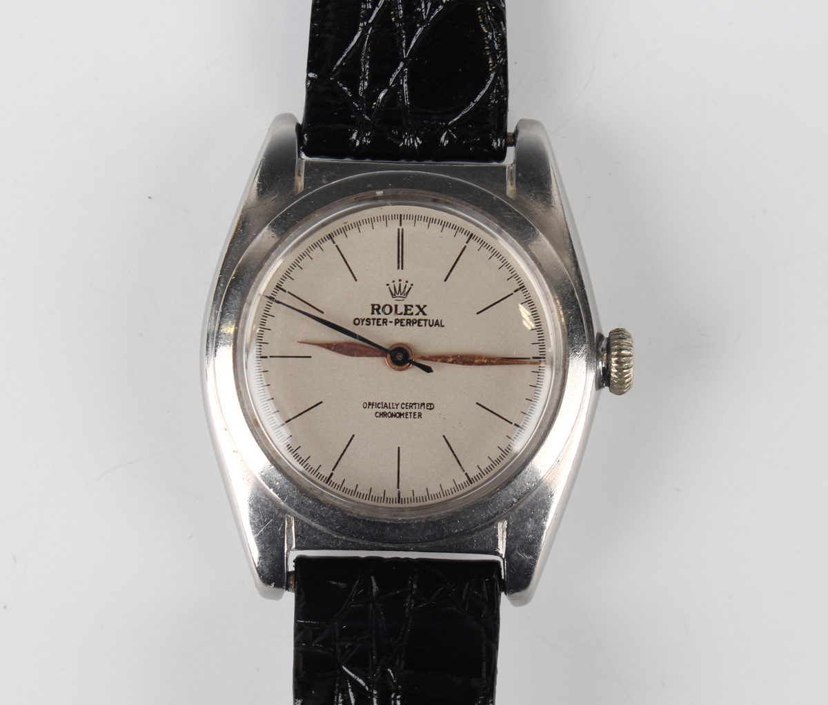 A Rolex Oyster Perpetual stainless steel cased gentleman's wristwatch, Ref. 2940, circa 1942, the
