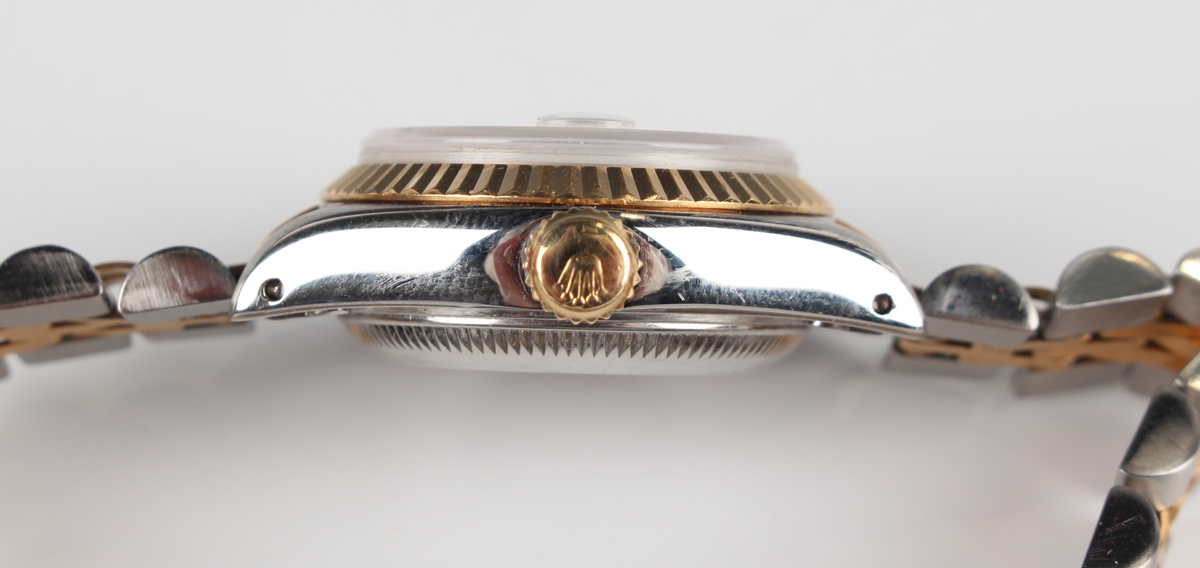 A Rolex Oyster Perpetual Datejust steel and gold lady's bracelet wristwatch, Ref. 79173, circa 1989, - Image 6 of 7