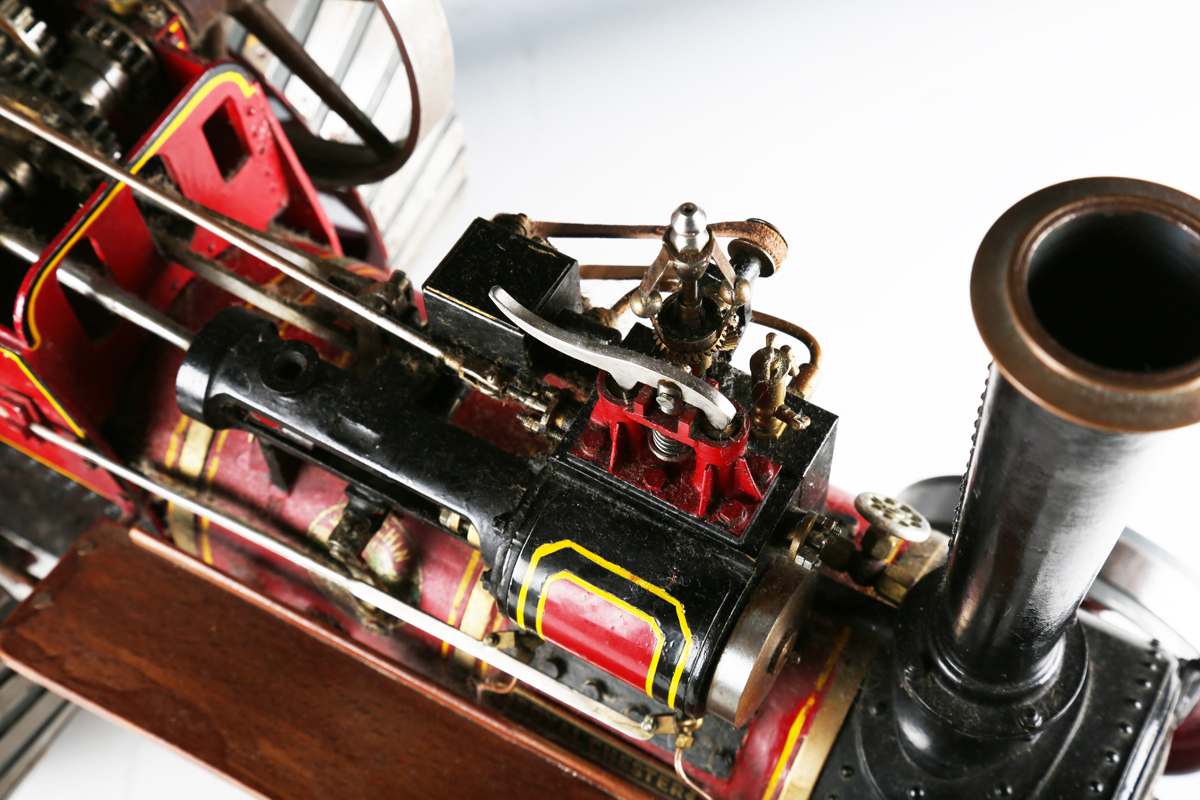 A live-steam model of an Allchin traction engine 'Royal Chester', finished in maroon and black - Image 12 of 15