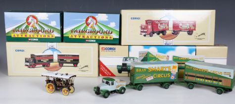 A Corgi Fairground Attractions CC20401 The South Down Gallopers, twelve Corgi Classics circus