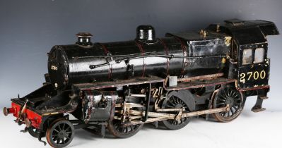 A 5-inch gauge live steam model of a 2-6-0 locomotive 2700, the cab fitted with pressure gauge,