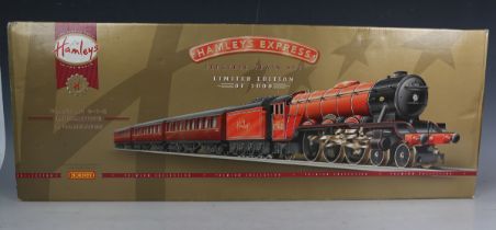 A Hornby gauge OO Hamleys Express limited edition train set, boxed with certificate (box creased and