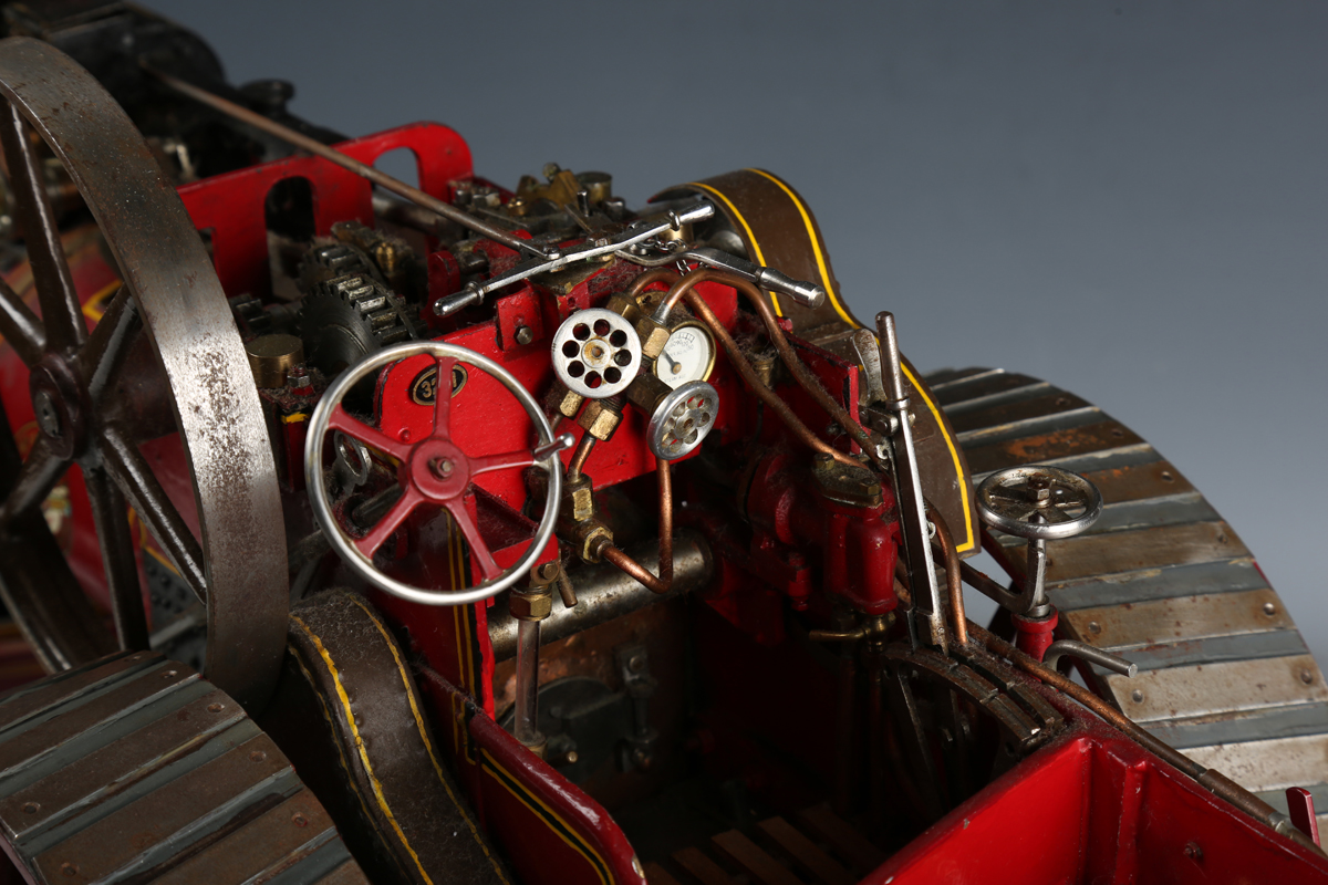 A live-steam model of an Allchin traction engine 'Royal Chester', finished in maroon and black - Image 7 of 15