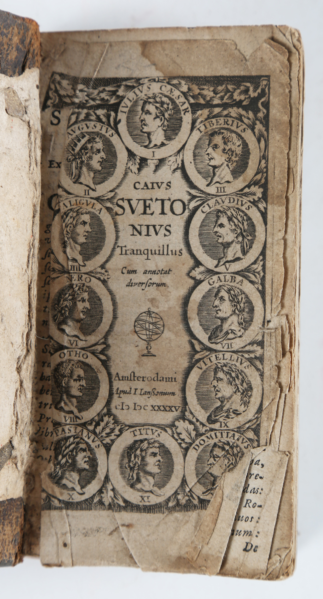 SUETONIUS. - Caius Svetonius Tranquillus cum annotate diversforum. Amsterdam: I. Ianssonium, 1645. - Image 2 of 2
