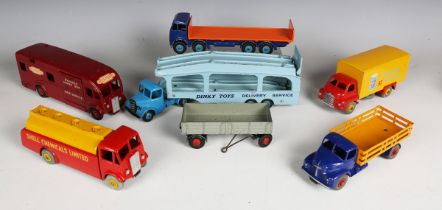 Seven Dinky Toys and Supertoys commercial vehicles, comprising No. 923 Big Bedford Heinz, No. 582