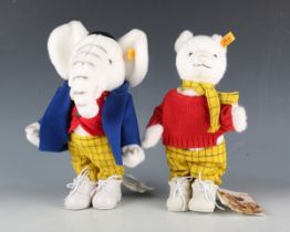 A Steiff No. 662782 Rupert Bear and No. 653612 Edward Trunk, boxed as one.Buyer’s Premium 29.4% (