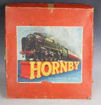 A Hornby gauge O clockwork No. 20 goods train set, boxed, together with a collection of goods