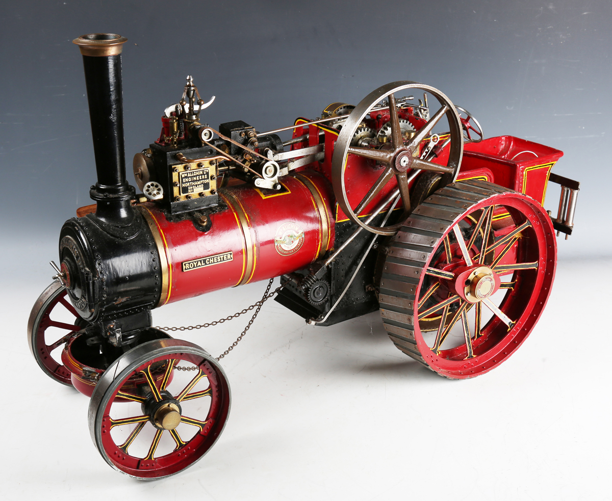 A live-steam model of an Allchin traction engine 'Royal Chester', finished in maroon and black - Image 10 of 15