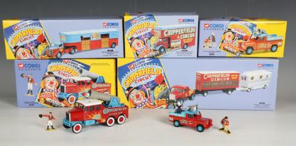 Nineteen Corgi Classics Chipperfields Circus vehicles, including No. 97888 Foden closed pole truck