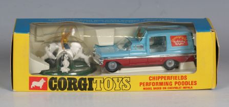 A Corgi Toys No. 511 Chipperfields Performing Poodles, comprising Chevrolet Impala delivery van with