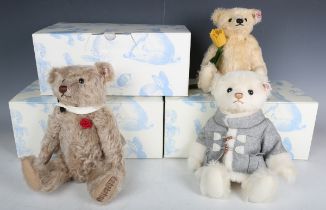 Three Steiff limited edition teddy bears, comprising No. 673764 musical Teddy Bear Comme d'Habitude,
