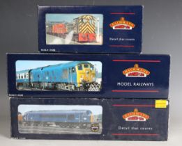 Three Bachmann Branch-Line gauge OO diesel locomotives, comprising No. 32-650 'Scafell Pike', No.