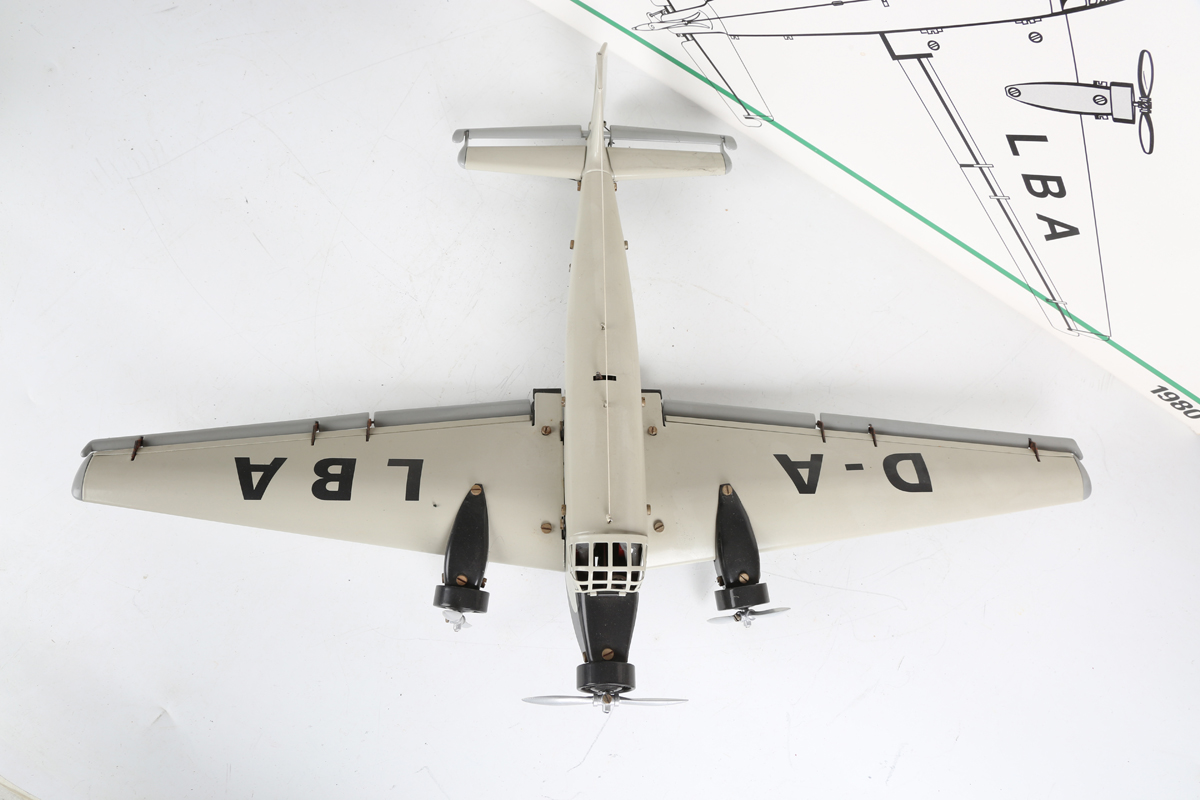 A Märklin No. 1980 Junkers JU52 tinplate model aeroplane, boxed.Buyer’s Premium 29.4% (including VAT - Image 10 of 10