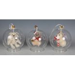 Three Steiff limited edition baubles, comprising No. 021657 Christmas Mouse, No. 006296 Candy Cane