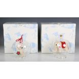 Two Steiff limited edition baubles, comprising No. 034855 Teddy Bear Ornament and No. 021374 Felt
