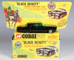 A Corgi Toys No. 268 The Green Hornet's Black Beauty, boxed with diorama, four spinners and four